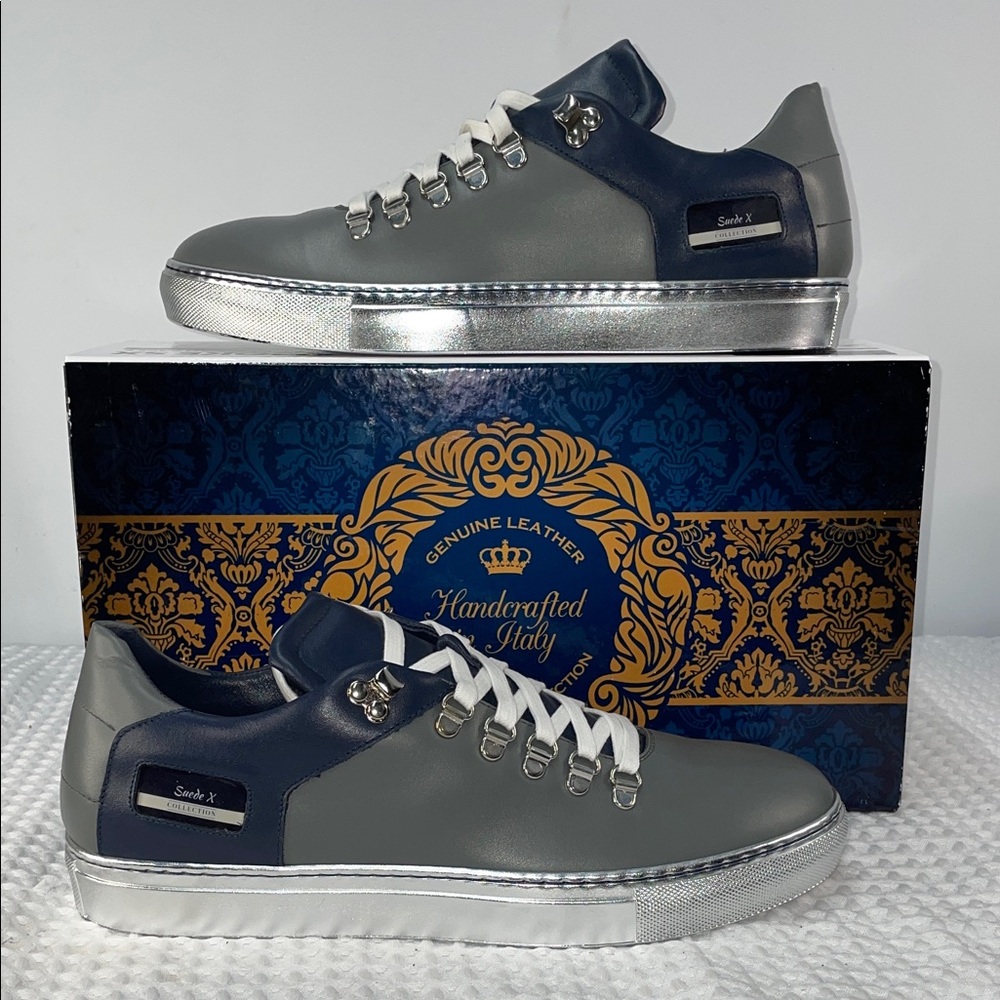 ISAIAH CAREY LIMITED EDITION SMOKE SX  ITALIAN LEATHER SNEAKERS FTL-02-150